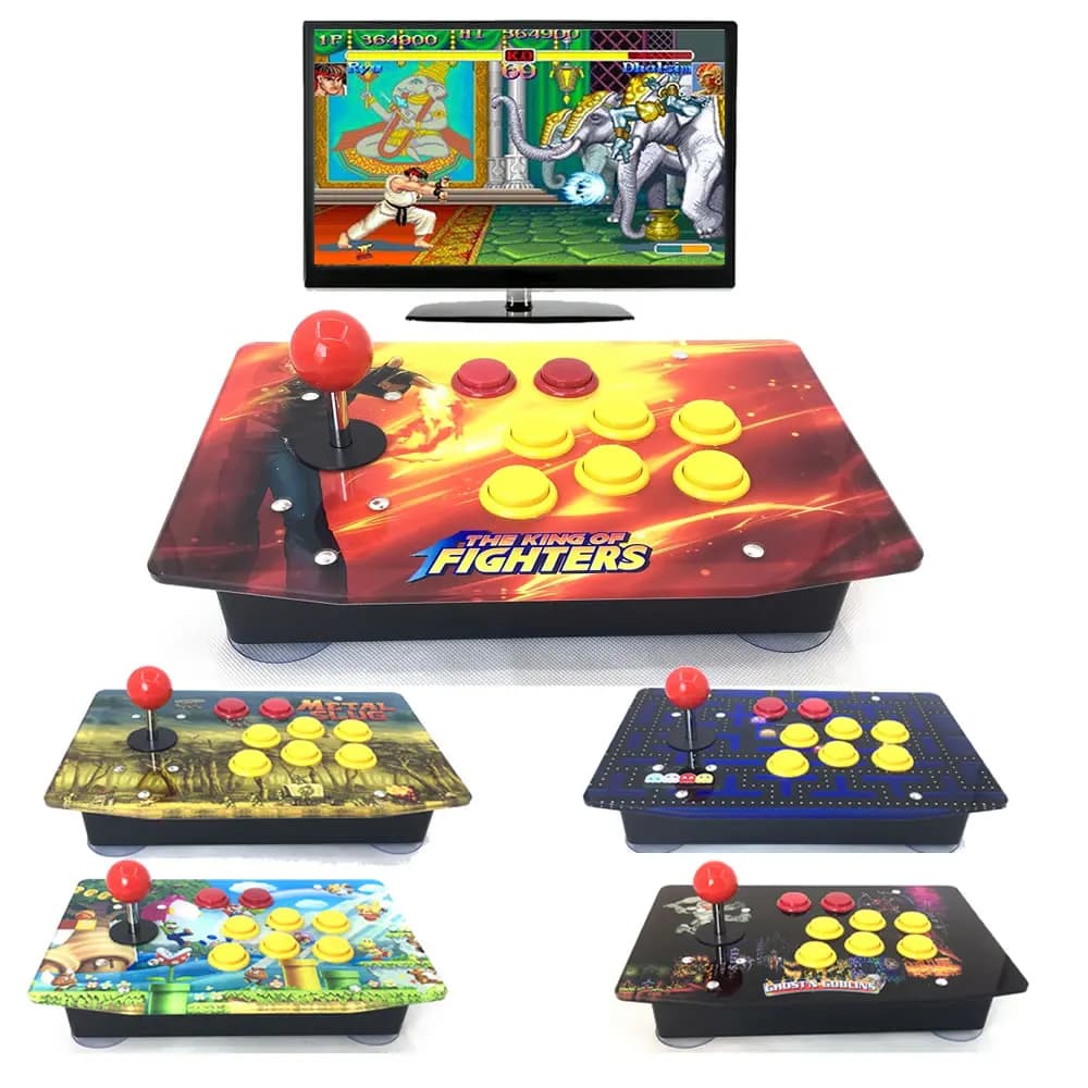 RAC-J500S 8 Buttons Arcade Joystick USB Wired Acrylic Artwork Panel For PC