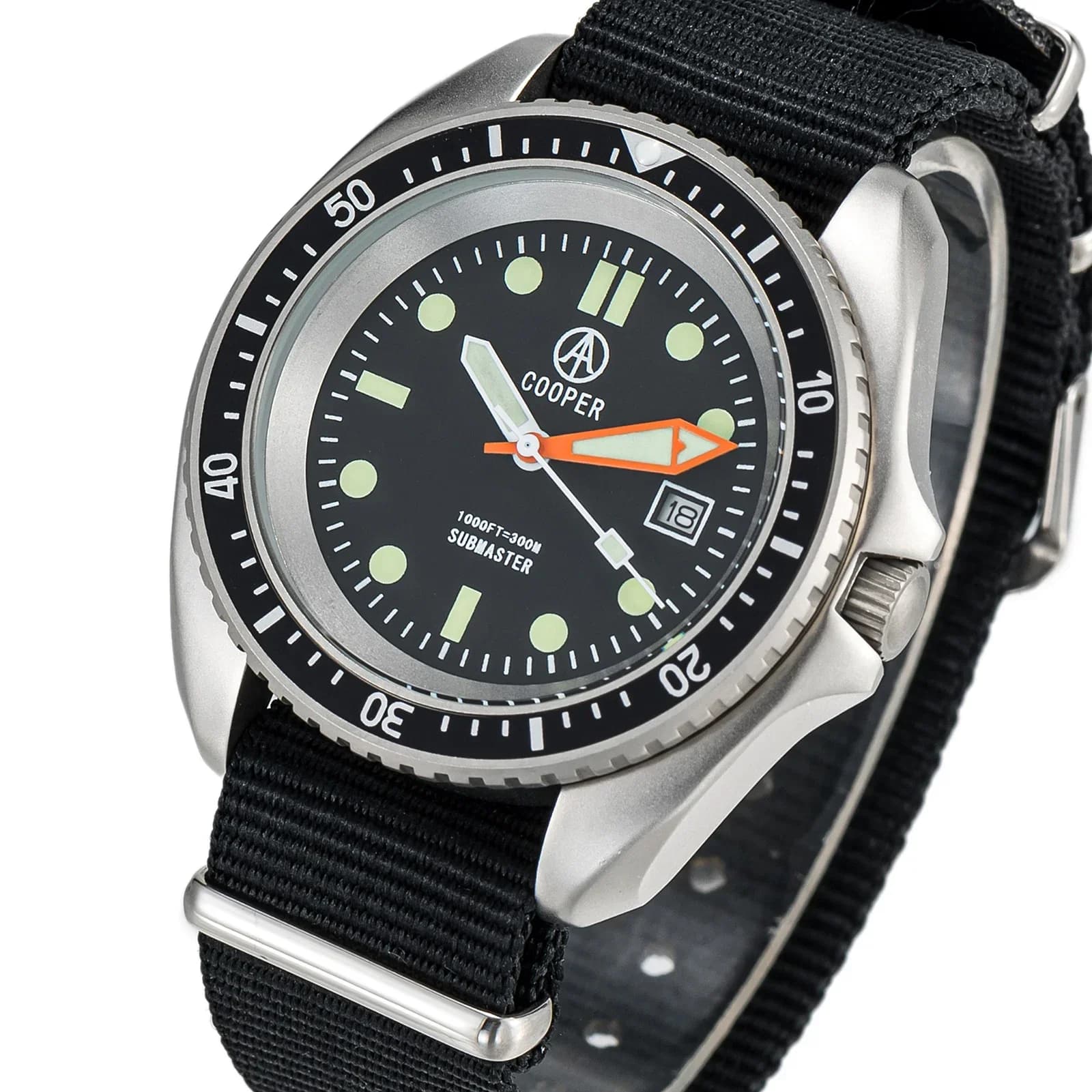 Men's 20mm Factory Original Cooper Submaster SAS SBS Military Diver Watch 300M 8016R Series