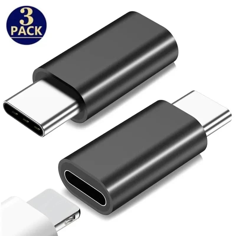 3PCS Lightning Female To USB C Male Charger Adapter for IPhone 15 Pro Max Plus IPad Type C To 8Pin Charging Data Sync Connector