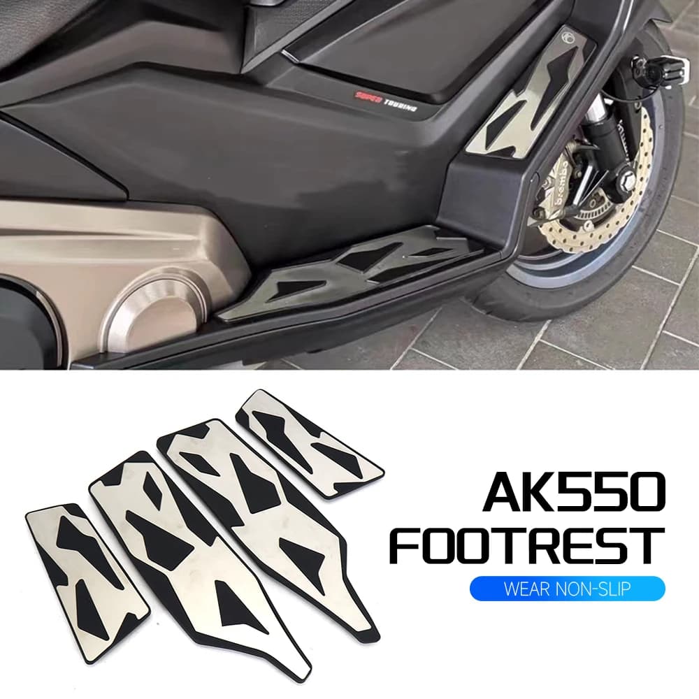 For KYMCO AK 550 ak550 2018 2019 Motorcycle Footboard Steps Footrest Foot Pad Pedal Footrests Pads AK 550 2017-2020