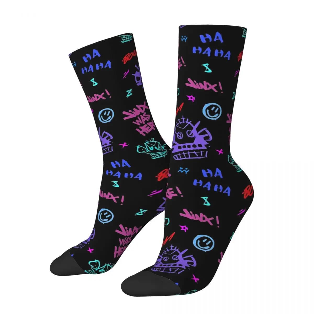 Monkey Jinx Arcane LOL Socks Sports 3D Print Boy Girls Mid-calf Sock