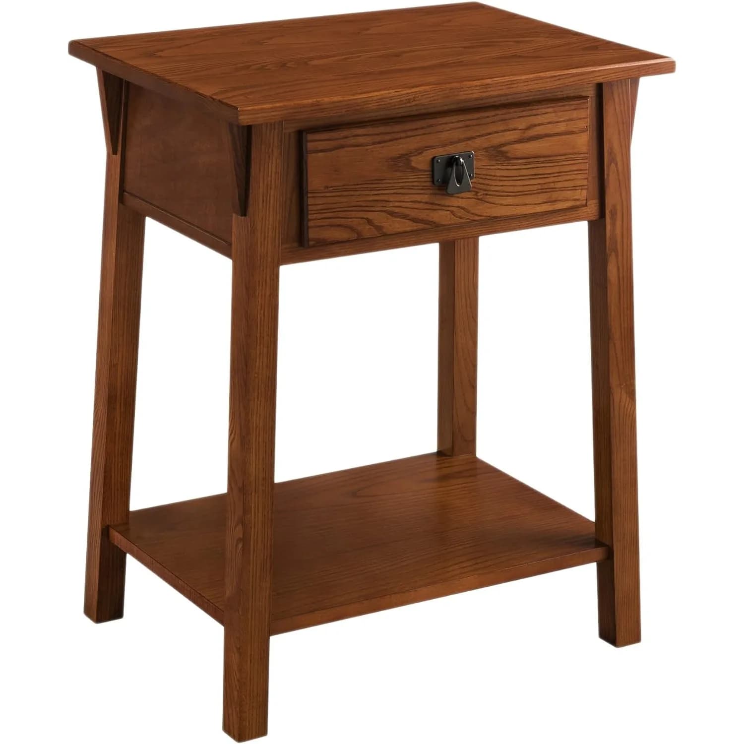 Leick Home Mission End Drawer, Made with Solid Wood, Side Table for Living Room, Bedroom, and Office, Russet Finish