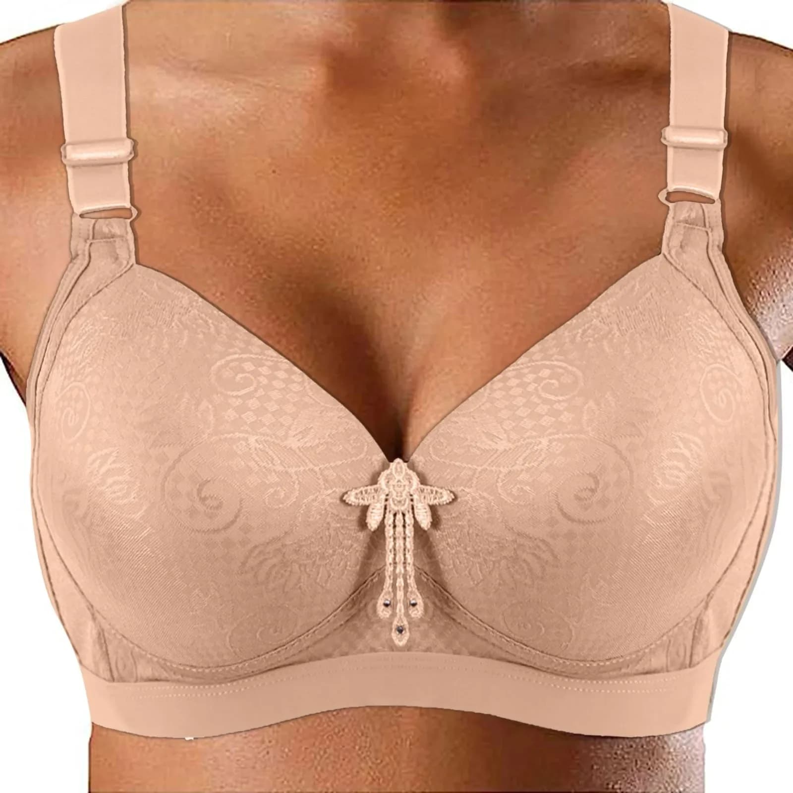 BC Cup Girls Bras for Big Breasted Women Fat Full Coverage Thin Wire Free Back Closure Underwear Gathered High Quality Bra