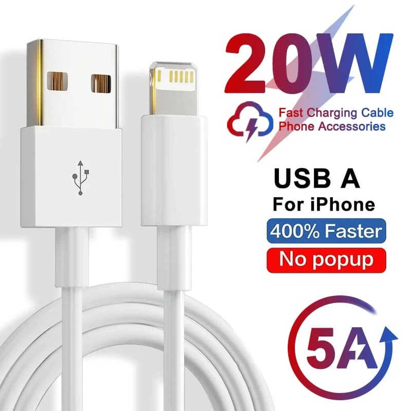 For APPLE USB Cable For iPhone 13 12 11 14 Pro Max XR X XS Max 6S 6 7 8 Plus iPad iPhone Charger Fast Charging Cable Accessories