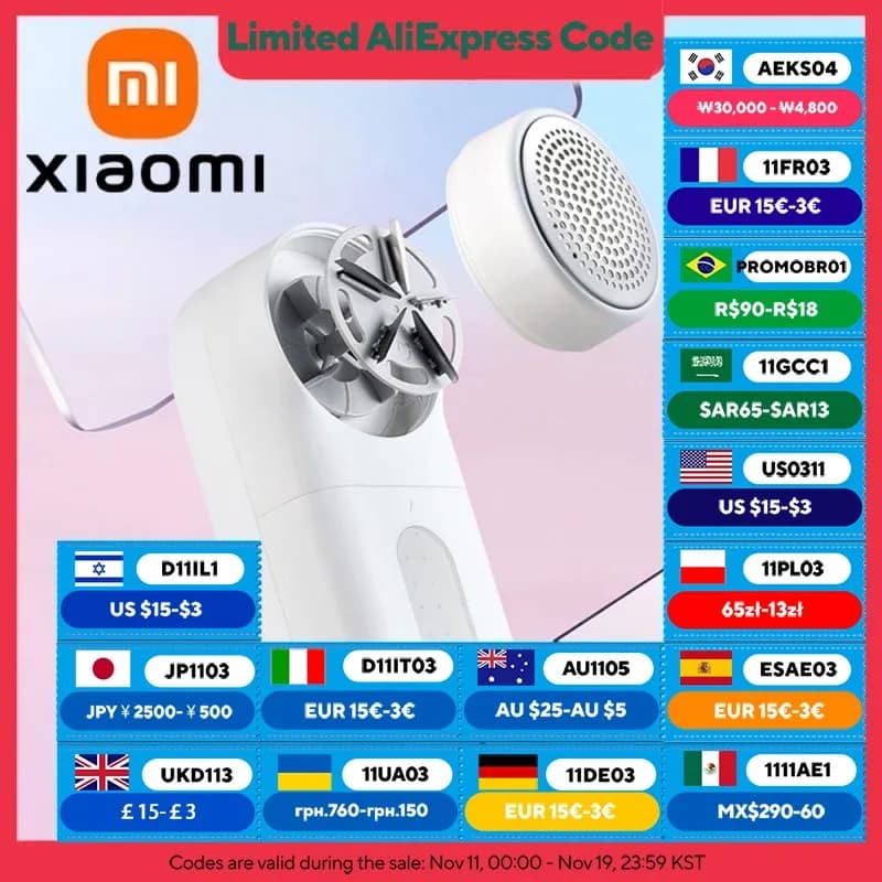XIAOMI MIJIA Lint Removers For Clothing Fluff Pellet Remover Pellet Machine Portable Lint Eliminator Clothes Shaver Fuzz Remover