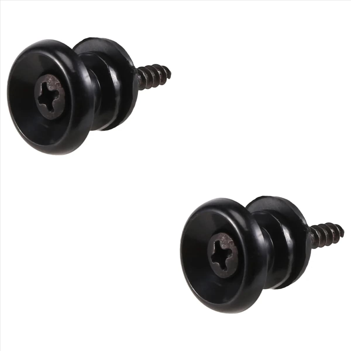 2Pcs Mushroom Head Guitar Strap Buttons Strap for Electric Acoustic Guitar Bass Parts,Black