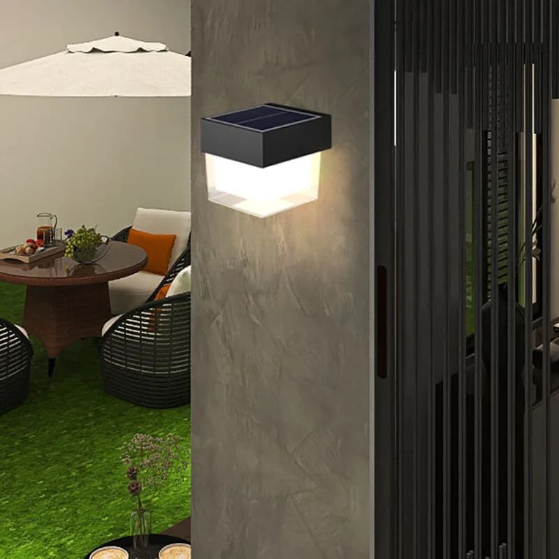ROUKEYMI fence panel outdoor terrasse exterieur solar exterieur terasse  luz led solar de exterioreses Solar Lithium Battery ABS