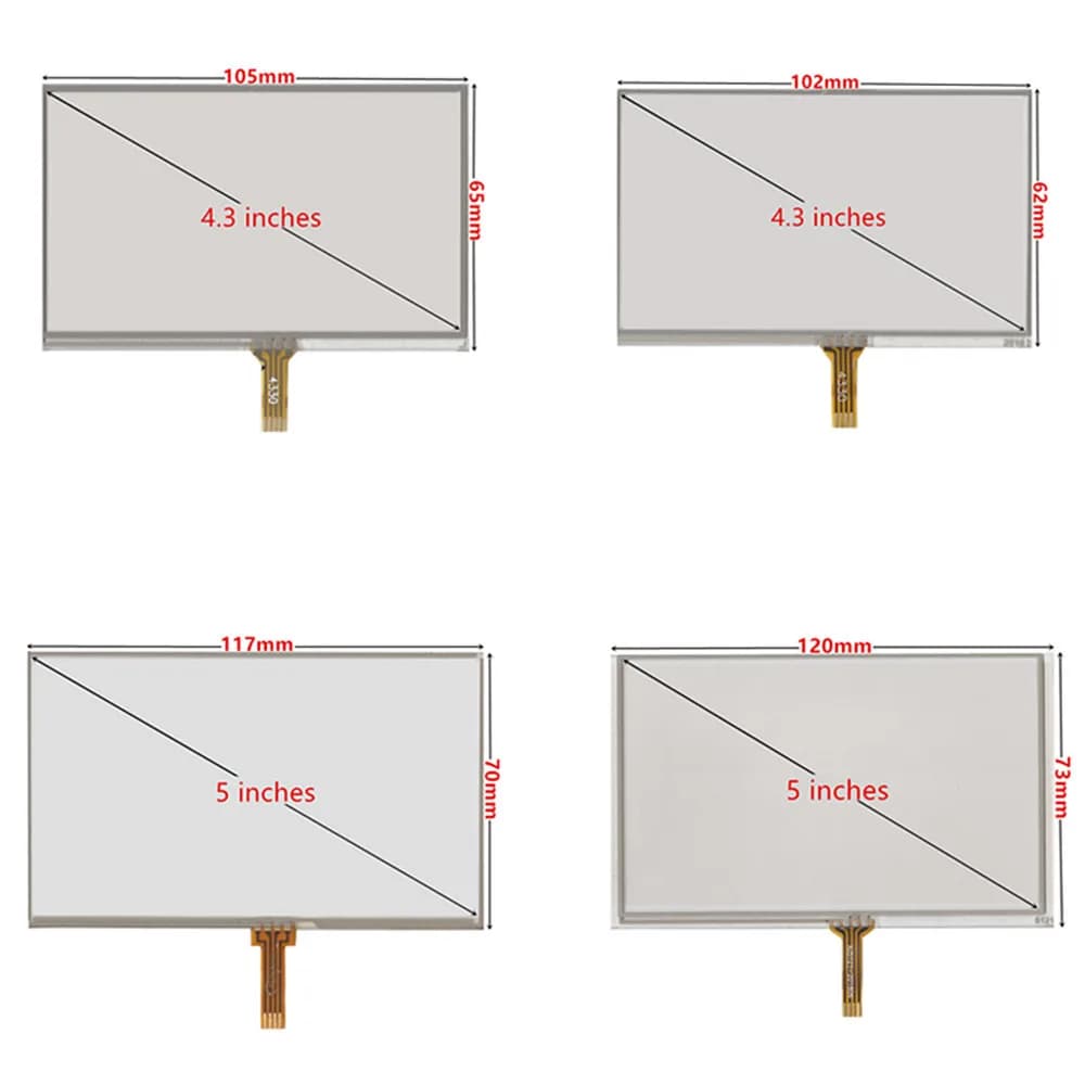 Universal 3.5/4.3/5/7 Inch Resistance Digitizer Touch Screen Panel Glass For GPS Navigation MP3 Welding junction Replacement