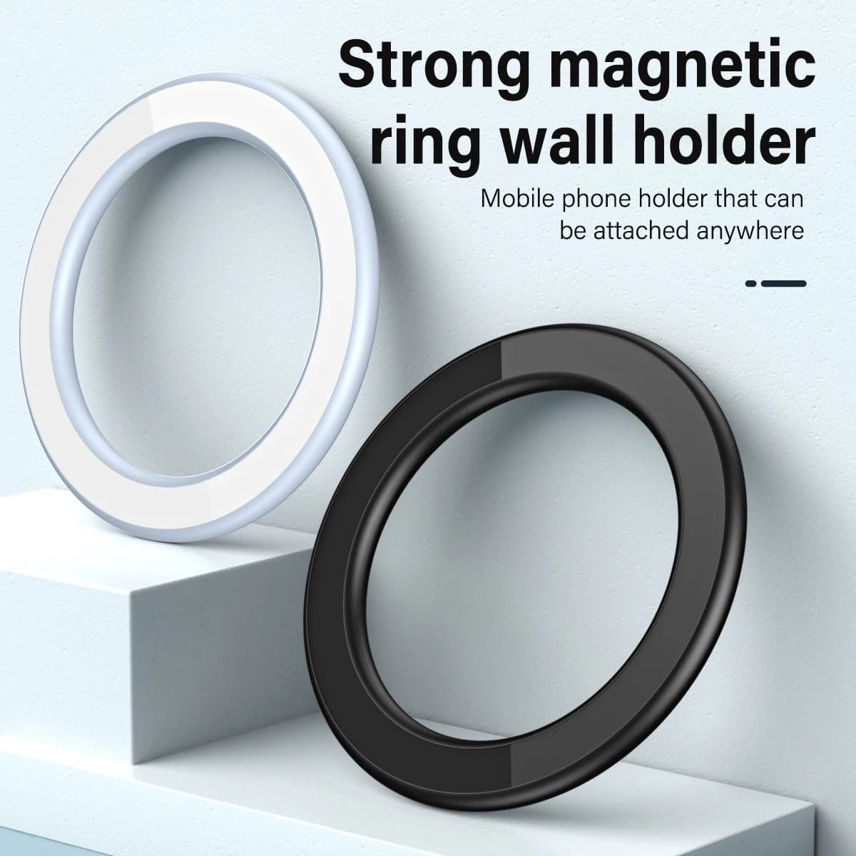 Magnetic Ring Wall Holder For iPhone 14 13 Magnet Wall Mobile Phone Holder Magnetic Car Phone Stand Powerful Magnet Car Mount