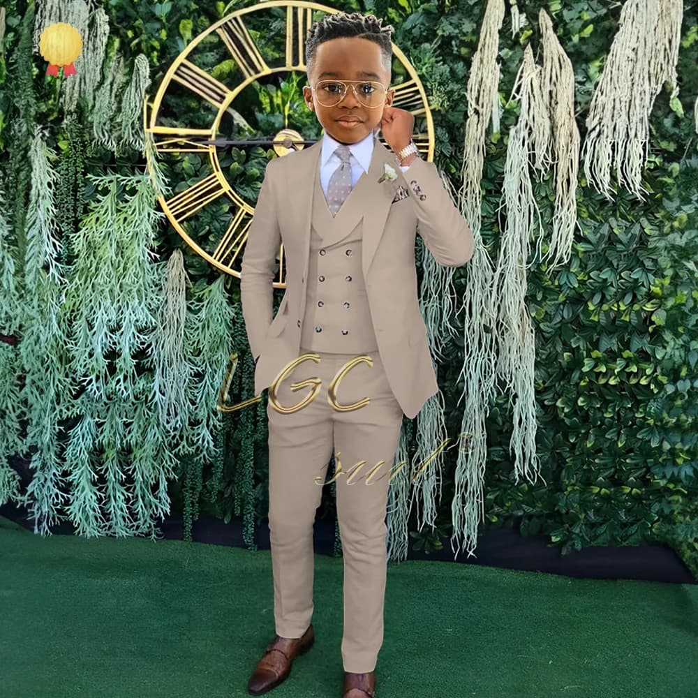 Boys classic formal suit 3 piece suit (jacket + vest + trousers) 3~16 years old children's wedding banquet custom dress