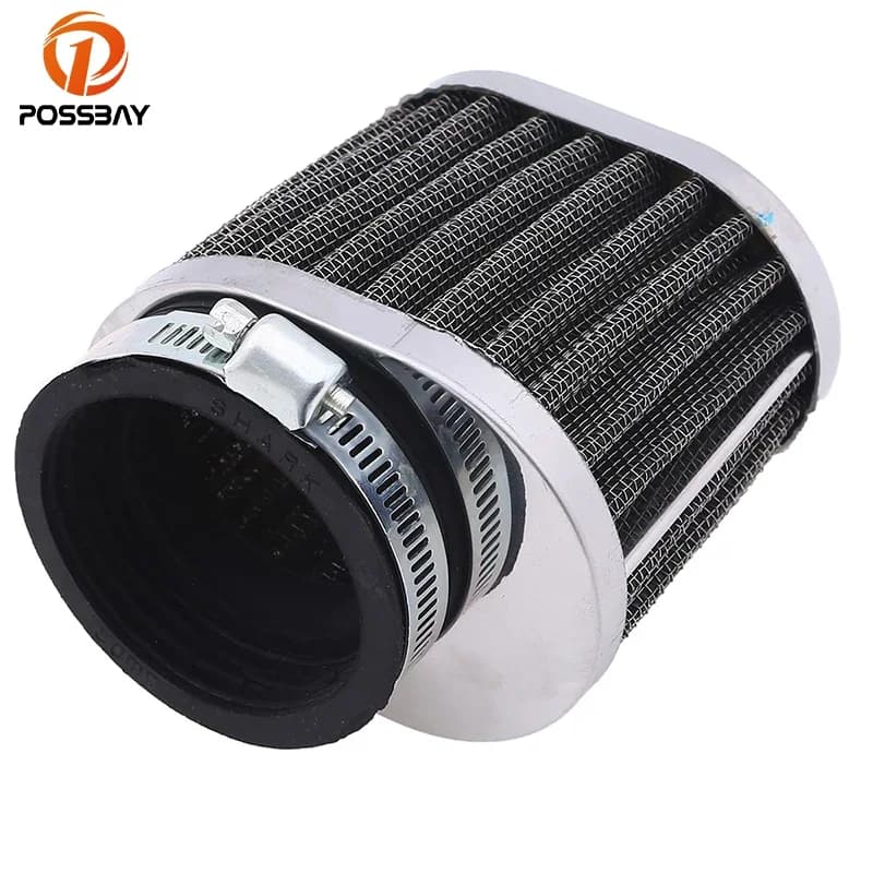 POSSBAY 50MM Motorcycle Air Filter Mushroom Head Scooter Air Filter Clamp-on Cleaner Air Pods Universal for Honda Yamaha Suzuki