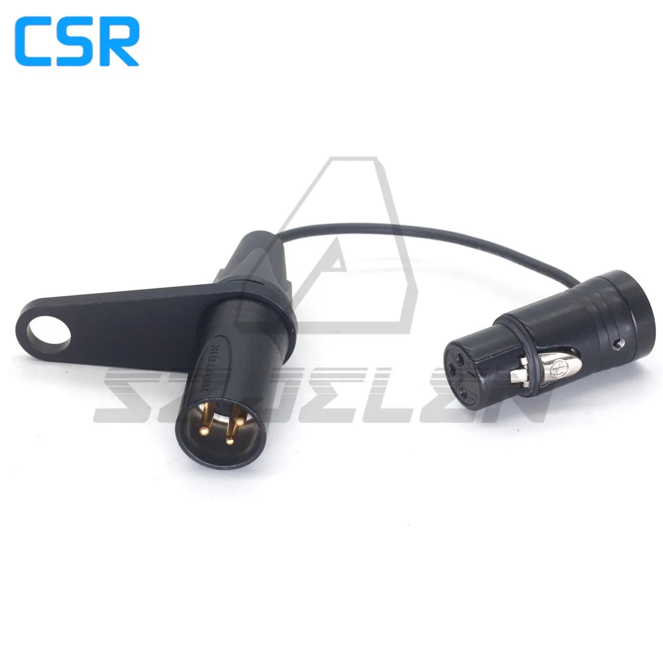 Low-Profile XLR Connector Bracket All Black Metal Retaining Ring QAT-ECO XLR Connector Bracket for Boompoles 1PCS