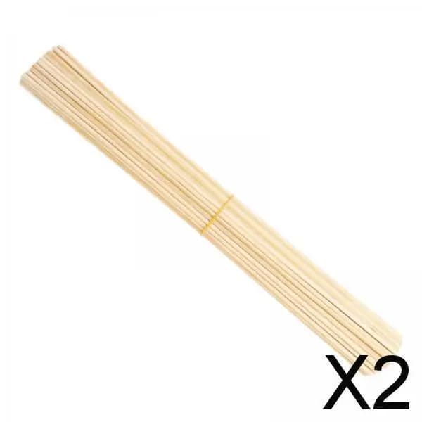 2xUnfinished Bamboo Sticks Crafts Smooth DIY Driftwood 50 Pieces