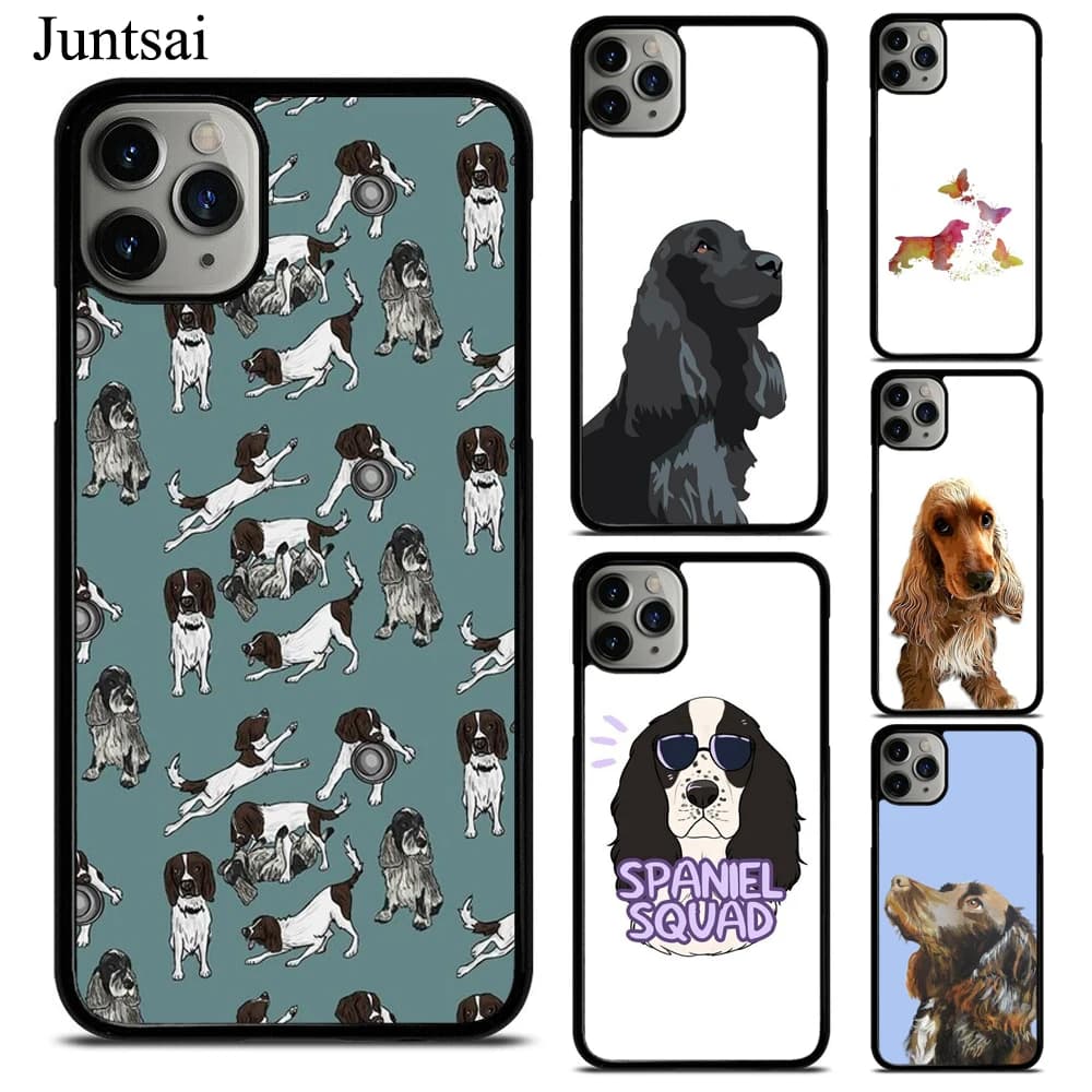 Cartoon Cocker Spaniel Phone Case For iPhone 13 11 12 Pro Max mini XS Max XR X SE 2020 6S 7 8 Plus Back Cover