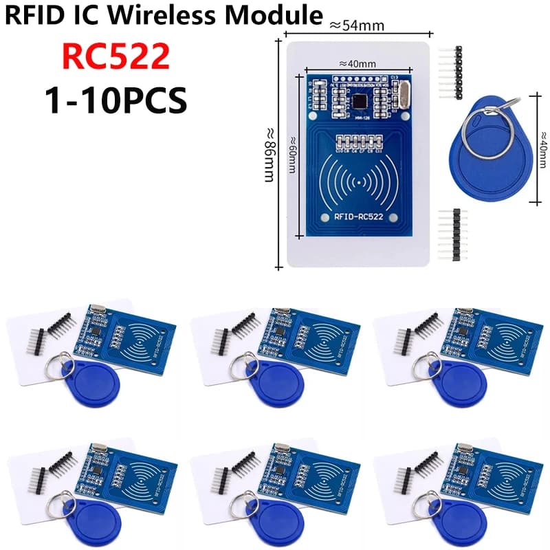 1-10PCS MFRC-522 RC-522 RC522 Antenna RFID IC Wireless Module For Arduino IC KEY SPI Writer Reader IC Card Proximity Module