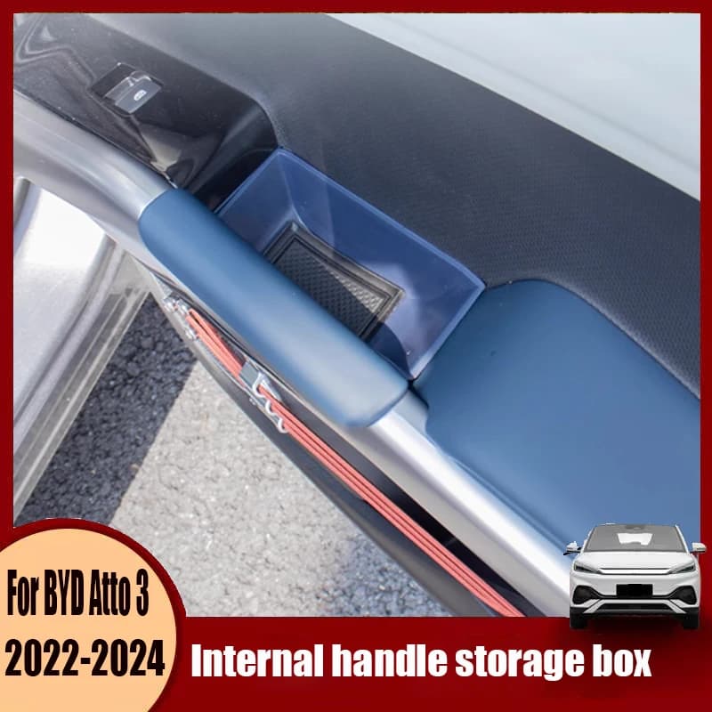 For BYD Atto 3 Yuan Plus 2022 2023 2024 Door handle storage box door handle storage box interior storage box pocket covers