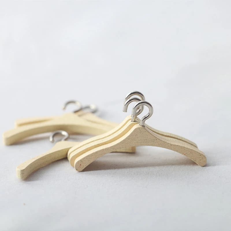 12/25PCS 1:12 Dollhouse Miniture Coat Hanger Simulation Bedroom Decoration Accessories Toys