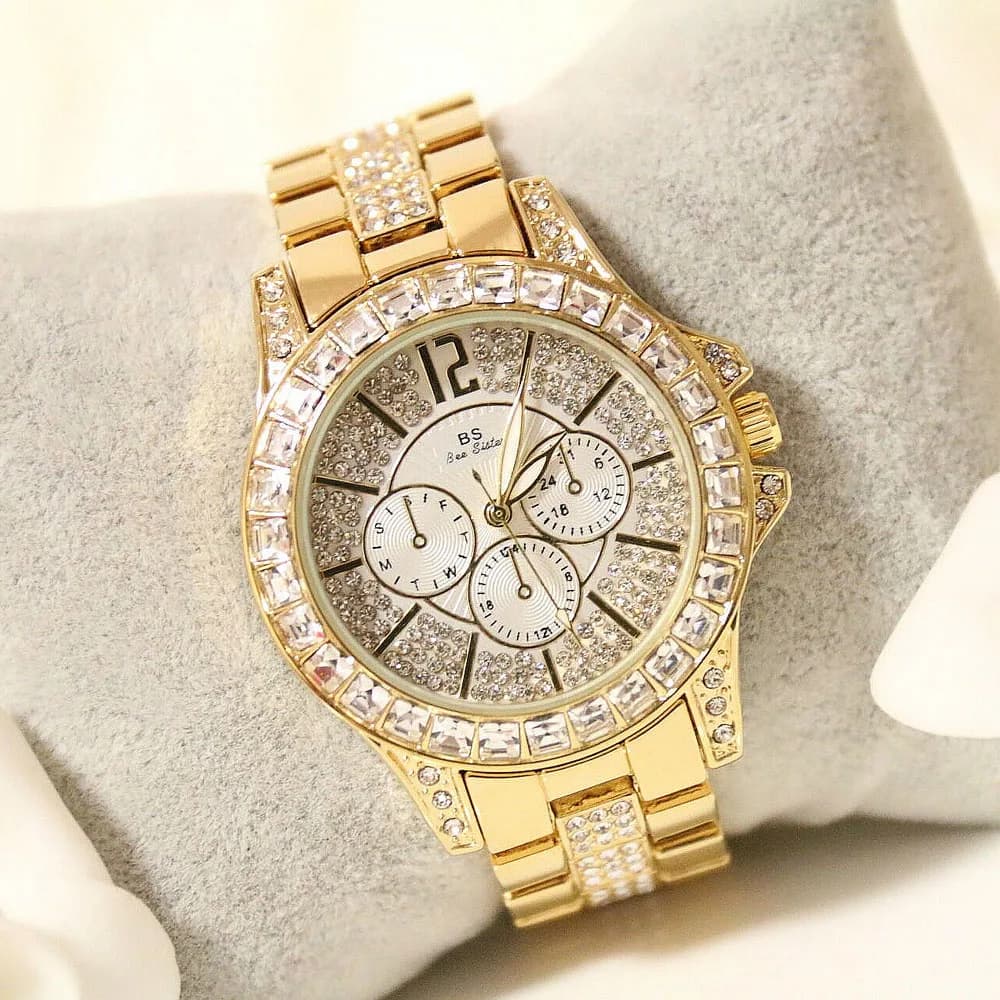 Luxury Brand Ladies Watches Fashion Quartz Clock Diamond Women's Alloy Bracelet Watch Wristwatch Relogio Feminino