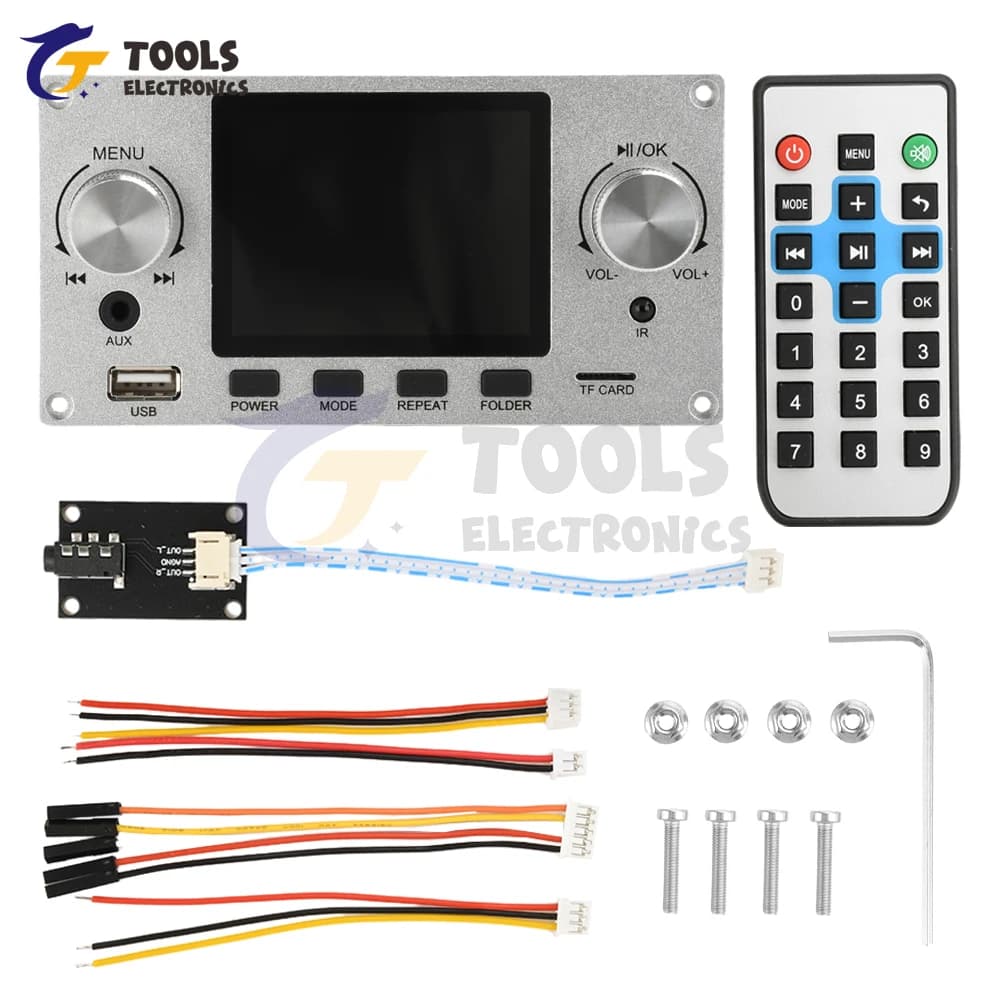 2.8 Inch TFT Color Screen Lossless Audio Decoding Board Module Support I2S Digital Audio Output Player TF USB Call