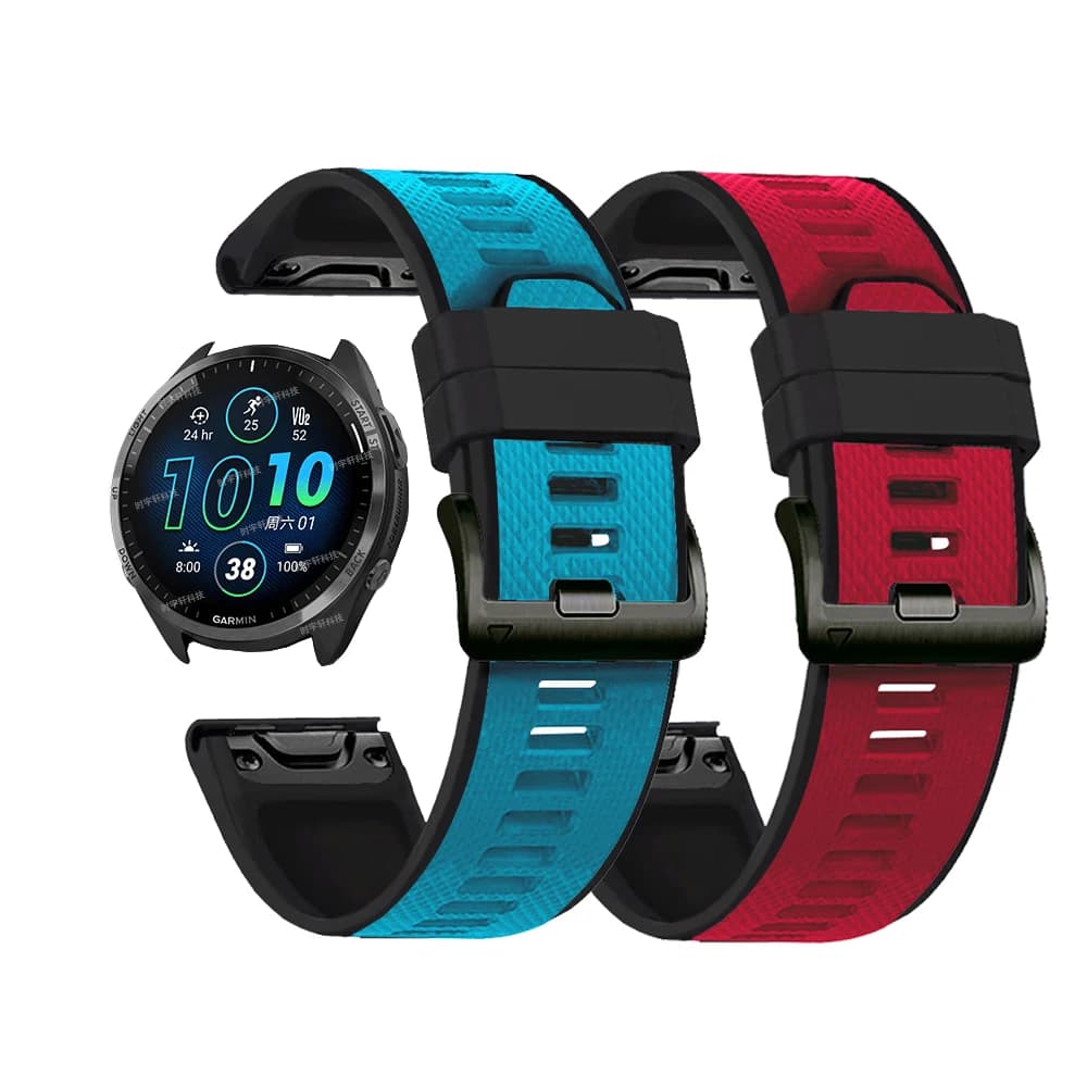 22mm QuickFit Silicone Watchband For Garmin Forerunner 965 955 Solar 945 LTE/EPIX Gen 2/MARQ Strap Smartwatch Fenix 7 6 5 Band