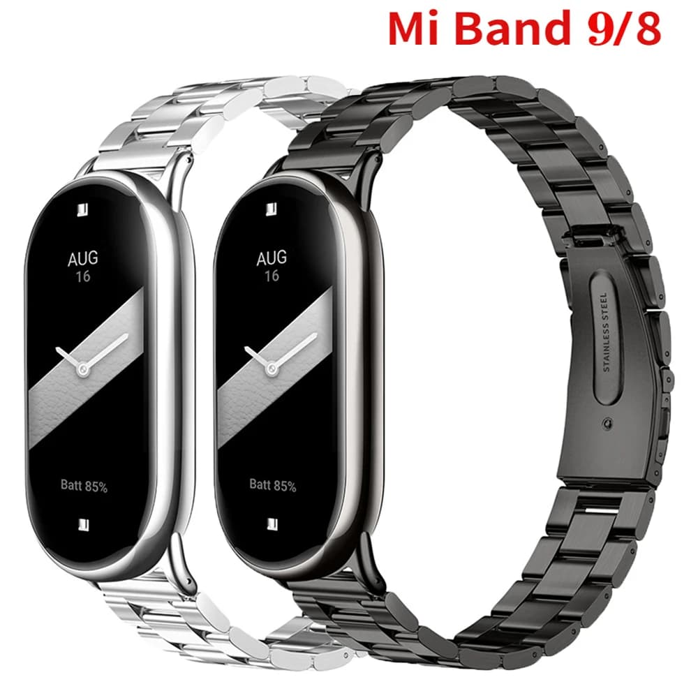 Stainless Steel Bracelet for Xiaomi mi band 10/9/8 Strap Replacement Correa for Miband 9 Bands for Xiaomi8 Watchbands Accesorios