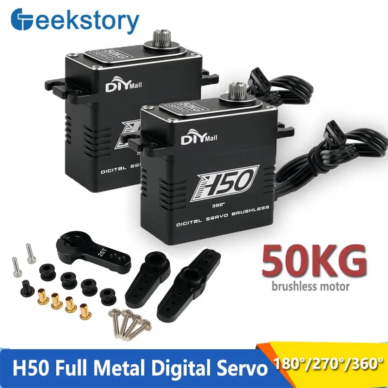 50kg.cm Digital Servo Full Metal Brushless Motor H50 Metal Gear High Torque Servos For RC Cars Vehicle Robot Model DIY Parts