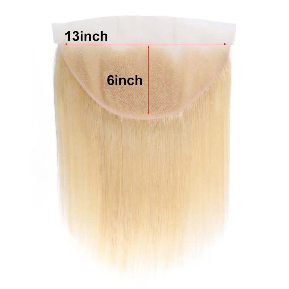 613 Blonde 13x6 Lace Frontal Closure 100% Human Hair 13x4 Transparent HD Lace Frontal  Blonde Human Hair 4x4 Lace Closure