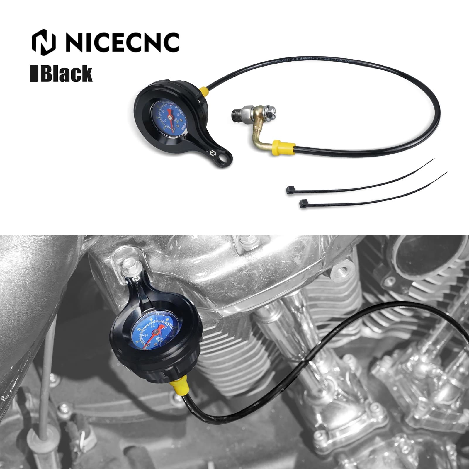 Oil Pressure Gauge Kit For Harley Road King FLHR Special FLHRXS Electra Glide FLHT Street Glide /Special Ultra Limited 2017-2024