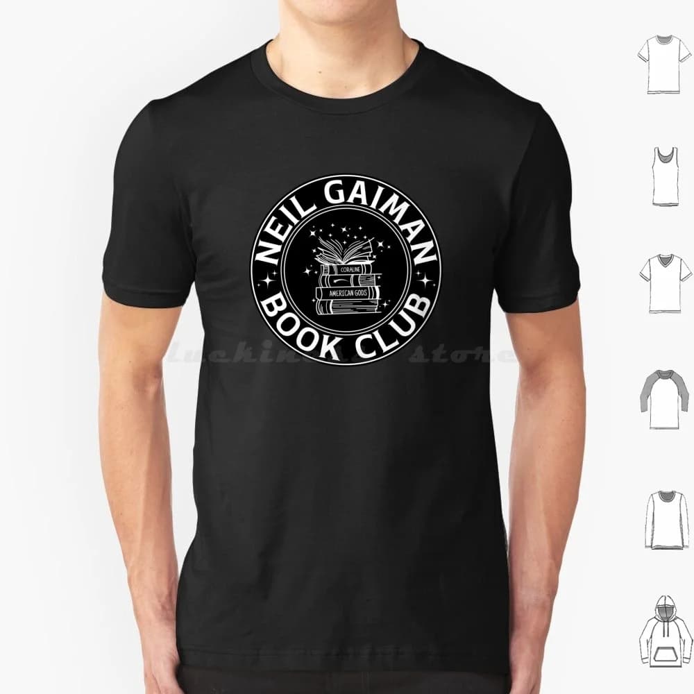 Neil Gaiman Book Club T Shirt 6xl Cotton Cool Tee Neil Gaiman Book Club Neil Gaiman Fan Coraline The Sandman American Gods Neil