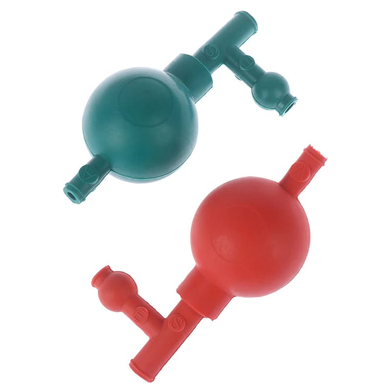 Lab Rubber Suction Bulb Safe Pressure Quantitative Pipette Filler With 3 Valves Experimental Equipment