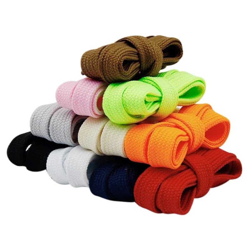 Widened 18mm Width Double Layer Wide Laces Sneakers Solid Color Flat Fat Shoestrings Air Queen Bootlaces Force Shoelaces Cord