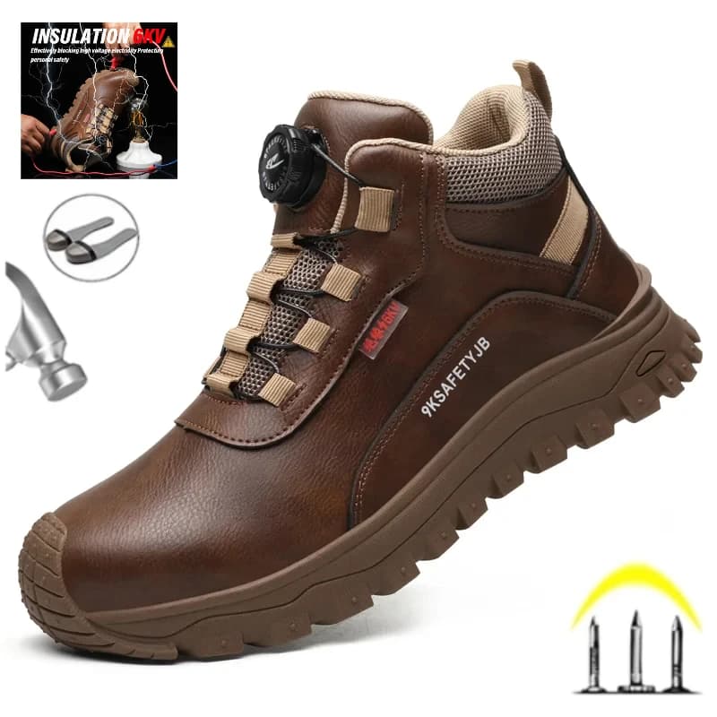 New Fashion 2024 Insulated 6KV Labor Protection Shoes Leather Work Safety Shoes For Men Indestructible Waterproof Male Boots