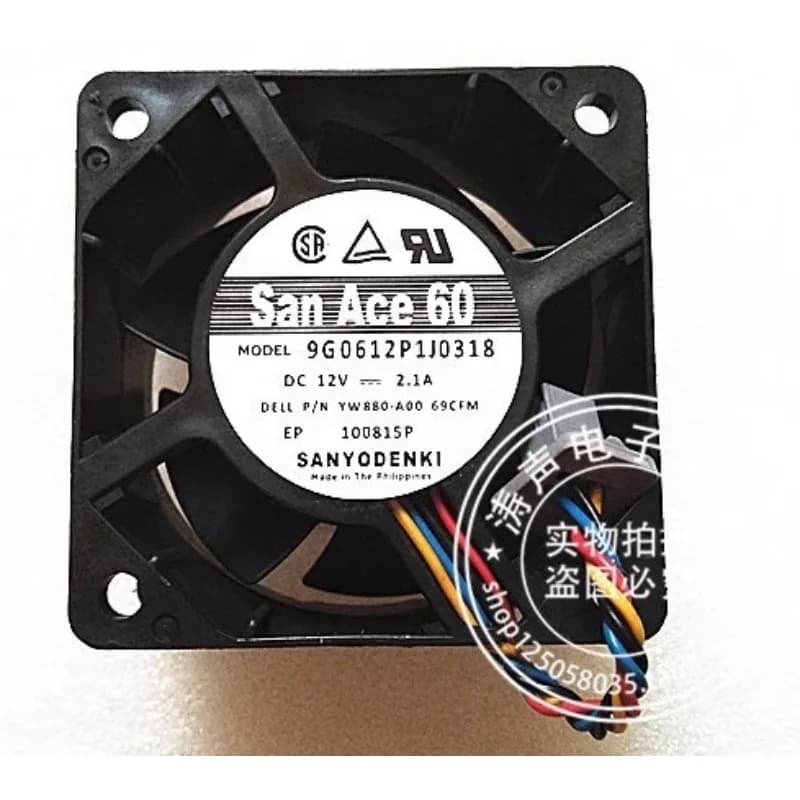 New CPU Cooler Fan for Sanyo 9G0612P1J0318 12V 2.1A 6038 6CM Frequency Converter Chassis Cooling Fan 60*60*38mm