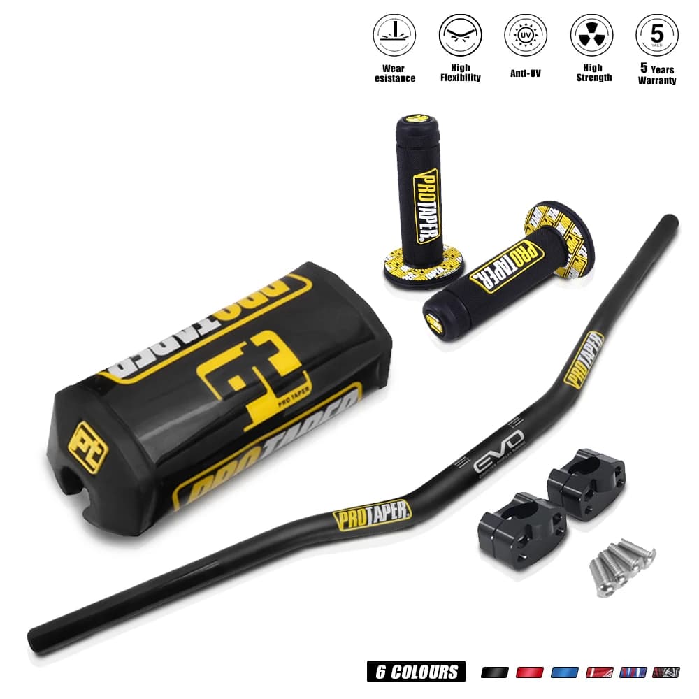 Motorcycle 1 1/8" Fat Bar 28MM 800mm Handlebar Handle Bar Clamps Pad MX Bike For Yamaha HONDA Suzuki Kayo KLX CRF Dirt Bike