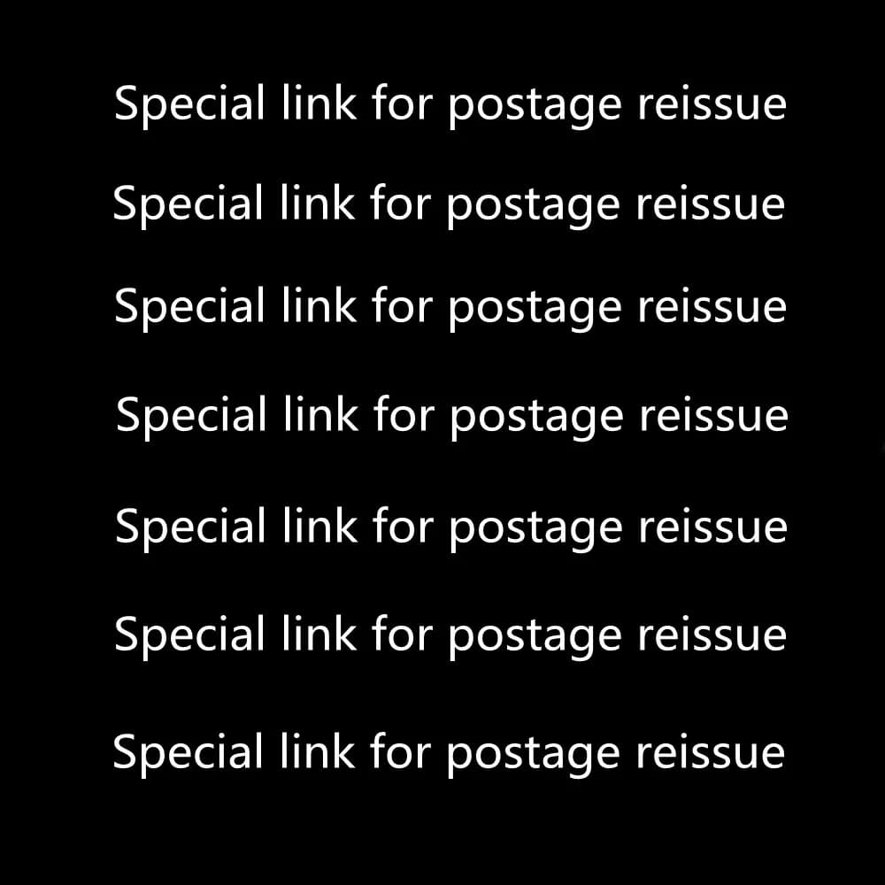 Customer Reshoot Special Links, Postage Link, Purchase with Notice Ship Cost, Extra Production Price, Other Production Price