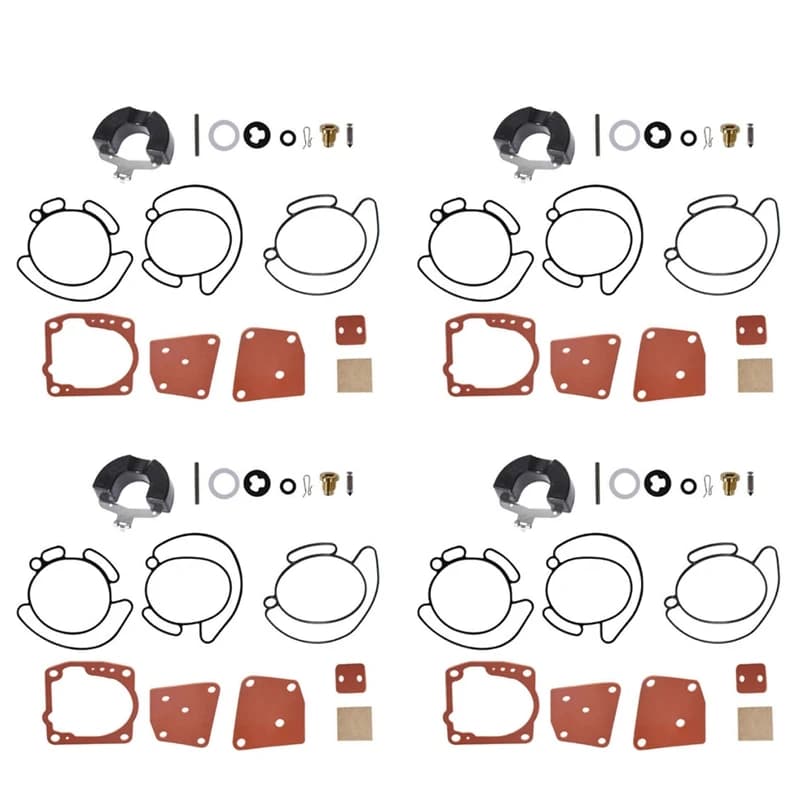 4X Carburetor Repair Kit For Johnson Evinrude V4 V6 90 115 125 150 175 HP 438996 18-7247 Motorcycle Replacement Parts