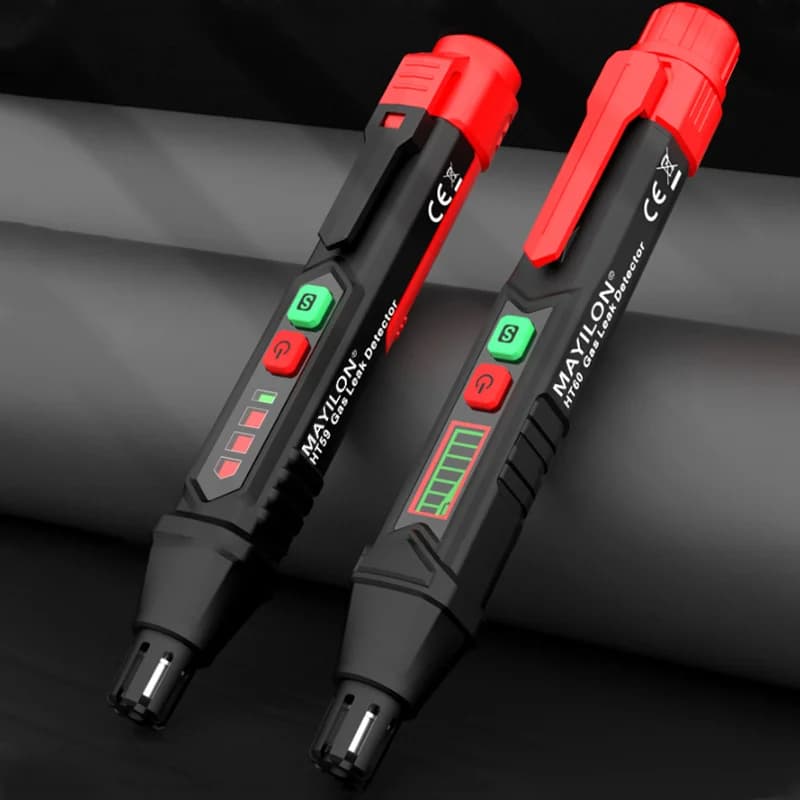 1pc compact gas leak detector - visual and audible alarm system - detects all flammable gases to ensure home safety