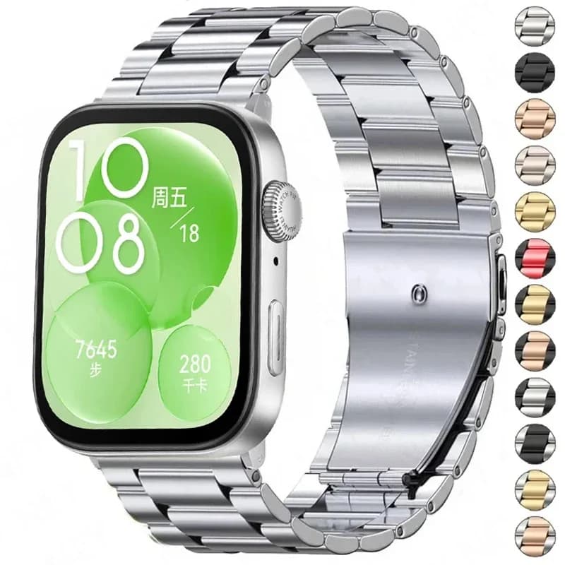 Watch Bracelet Strap for Huawei Watch Fit 3 Smartwatch Stainless Steel Band for Huawei Watch Fit3 Metal Correa Wristband