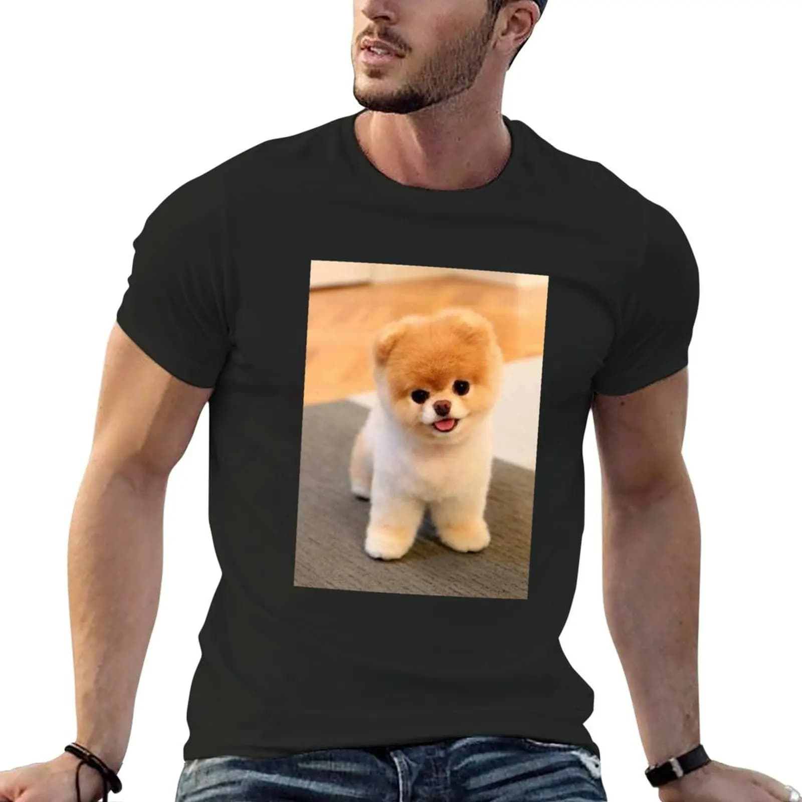 Dog Boo T-Shirt vintage anime shirt vintage t shirts vintage clothes anime clothes plain white t shirts men