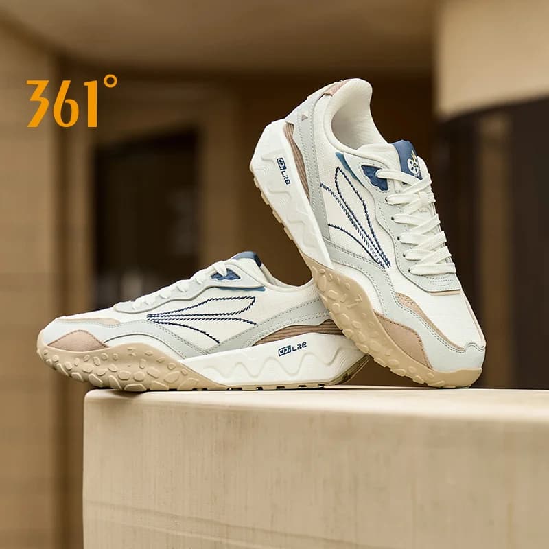 361 Degrees Men's Sports Shoes Autumn Couple New Mesh Retro Wear-resistant Non-Slip Casual Thick-soled Sneakers Male 672446763