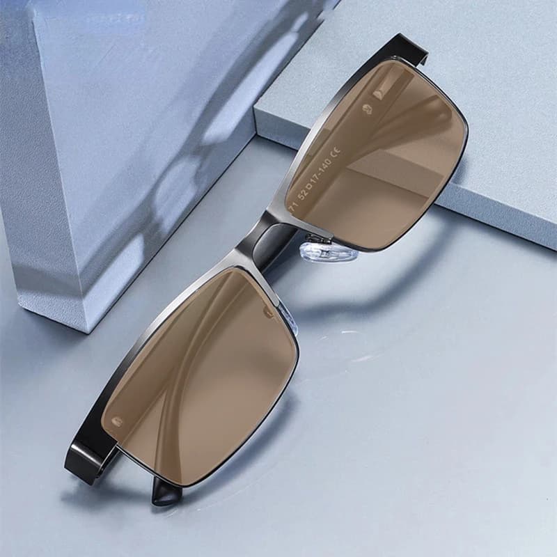May Flower Metal Reading Glasses For Men Brown Lenses Sun Reading Glasses Women