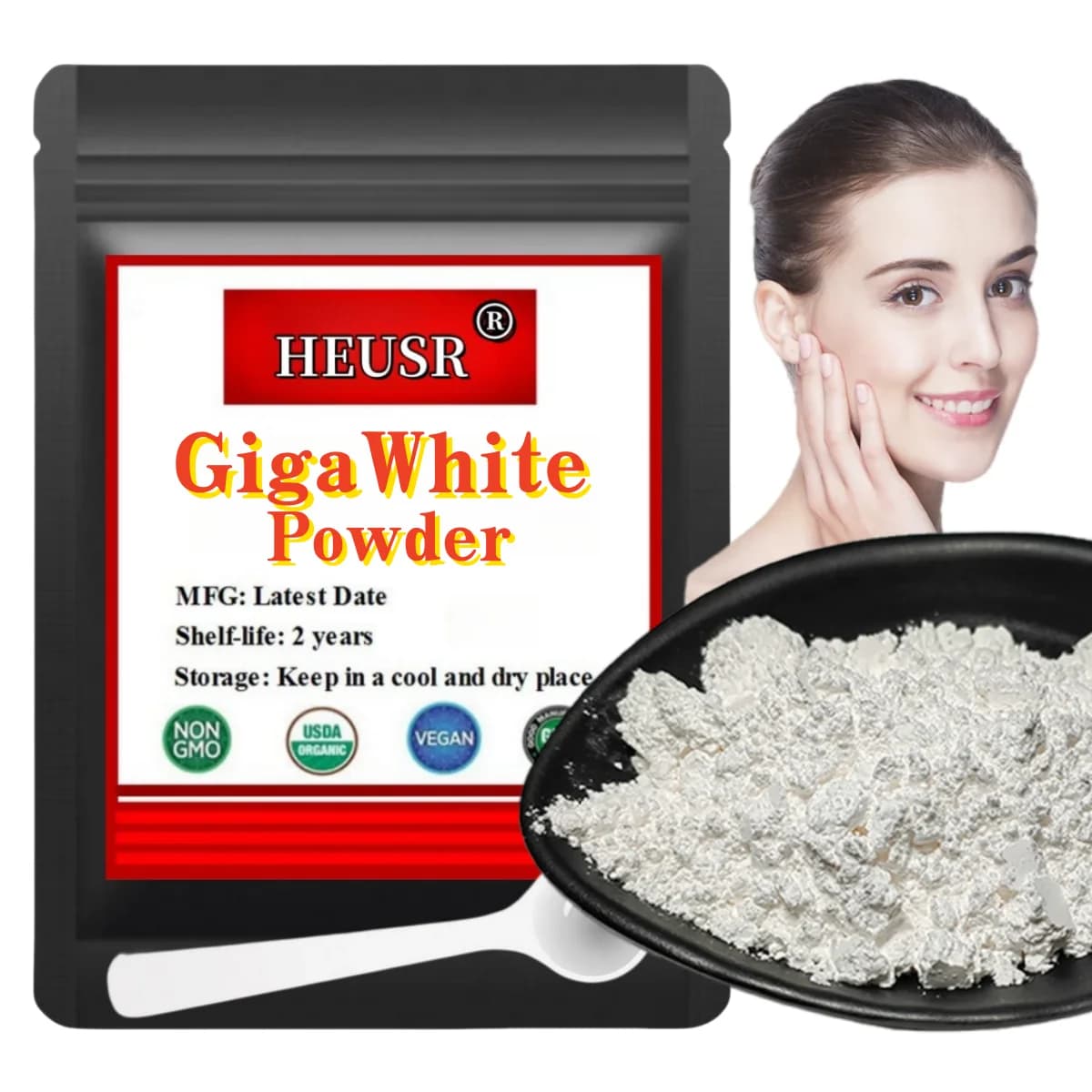 Hot Supply 99% Gigawhite Powder Cosmetic Material Giga White For Skin Whitening