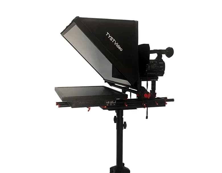 Good quality 24 inch wireless remote built in single prompter speech and broadcasting studio teleprompter