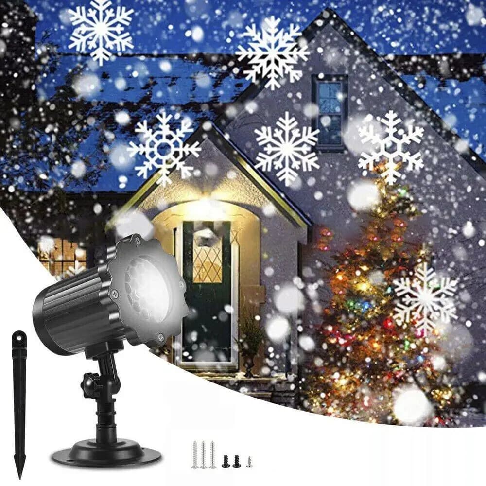 LED Snowflake Projector Lights Outdoor Waterproof Christmas Decorations For Xmas Holiday Home Party Garden And Patio Decoration
