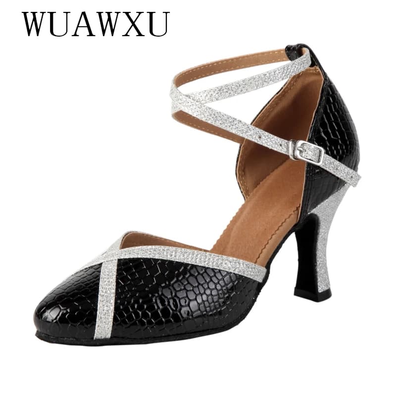 NATASHA's new black dance shoes replace the current dance shoes adult women dance shoes perform Latin dance shoes high heels sex