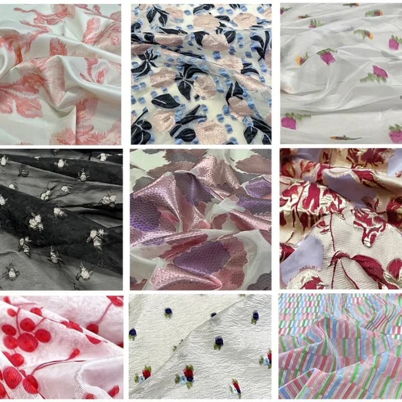 Organza Yarn Dyed Fabric for Dress Jacket Vest Clothing Fabrics Cloth for Apparel Sewing By The Meter Diy Material