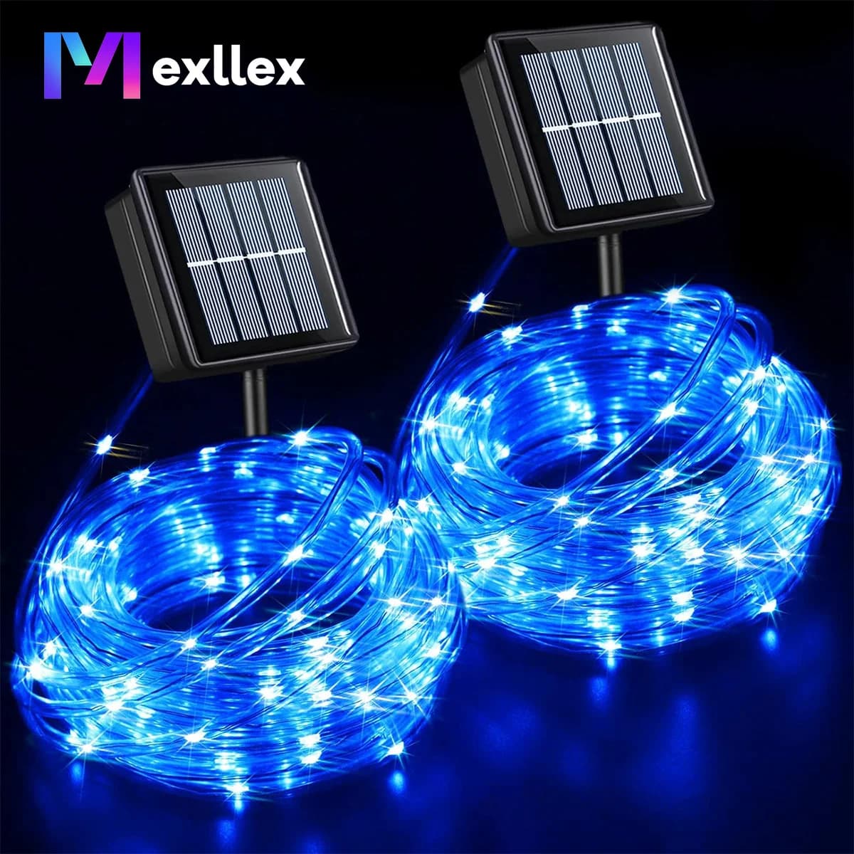 Outdoor Solar Fairy String Lights, 300/200/100/50 LEDs Copper Silver Wire Garland, Waterproof 8 Modes for Christmas Wedding