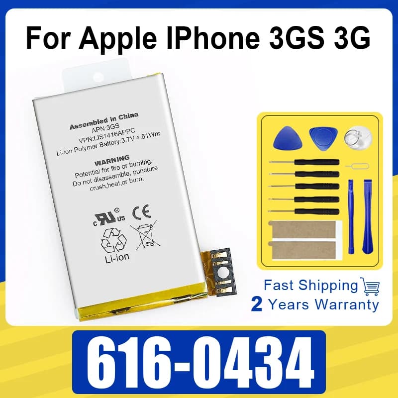 2025 Brand-New 616-0434 Replace Batteries For Apple IPhone 3GS 3G 616-0434 Smartphone Battery + Free Tools