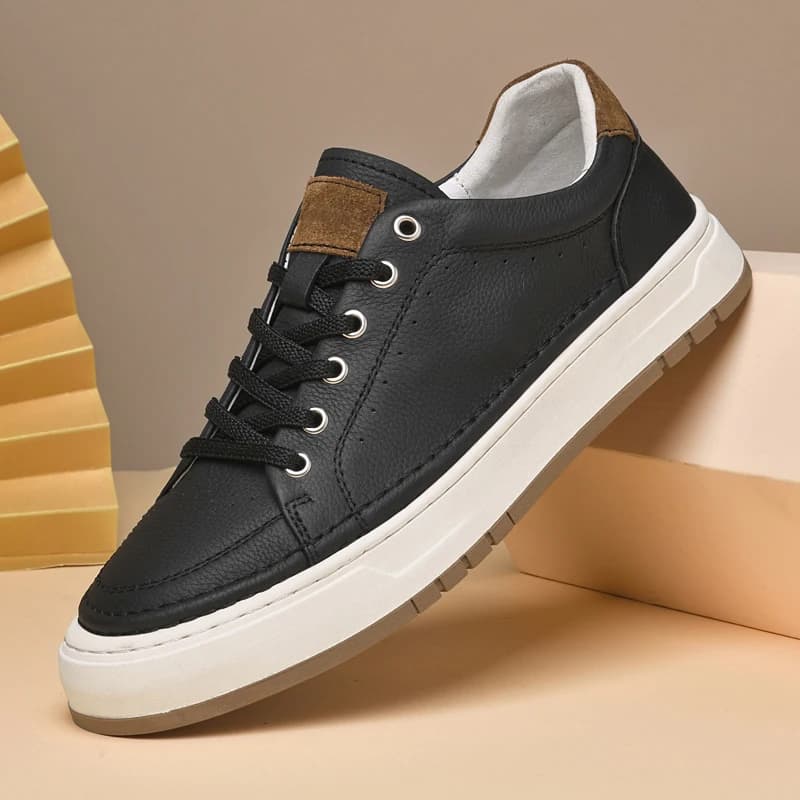 Italian Brand Men's Genuine Leather Casual Shoes Thick Soles Elevated Oxford Shoes for Men's Outdoor Hiking Travel Free Delivery