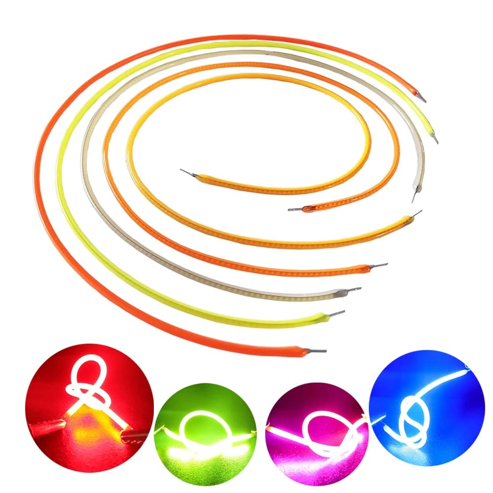 Led Soft Silament Edison Bulb Lamp Parts  DC3V 80mm 130mm 255mm 300mm DIY Diode Flexible Lighting Filament Accessories